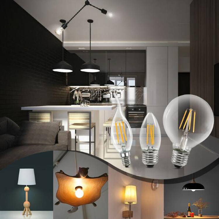 Spectrum - shaped Edison Renaissance LED Filament Bubble E14 E27 Screw 220V decorative lighting