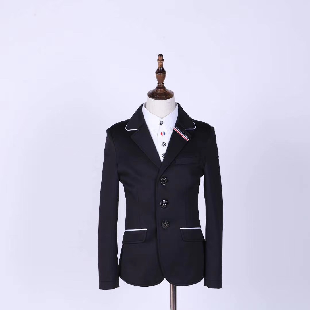 四季の子供用乗馬競技スーツ 四面伸縮性騎士スーツ 通気性 男女兼用 乗馬スーツ 障害物試験スーツ