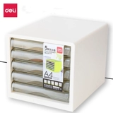 Deli 9775/9777 Файл шкаф белый черный прозрачный прозрачный файловый шкаф A4 Пластиковый прозрачный ящик для классификации