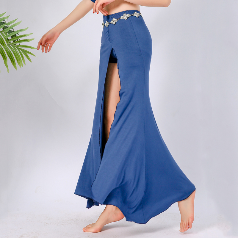 Belly dance Next dress Long dress Women 2022 new autumn Winter beginners Modale Sexy Bauhip Skirt Single Side Open Fork