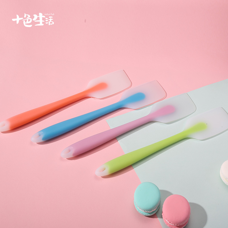 Baking tool high temperature resistant full silicone scraper integrated cream spatula cake blade rubber stir noodles