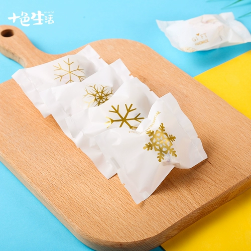 Запеченная упаковка 100 снежинка хрустящая упаковочная пакетная сумка ручной работы Nougat Biscuits Checi Сумка для коровьего пирога Сумка