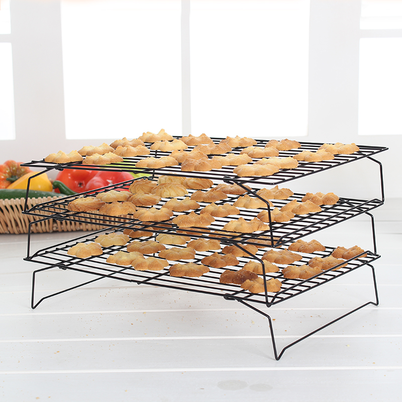 Bake Mid - Autumn 3 layers of foldable cake bread cookies cooling frame drying cooling net without cookie frame