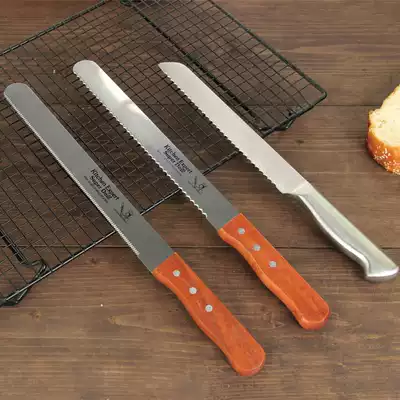 Baking tool stainless steel bread slicing knife 10 inch 8 inch thick tooth knife bread cake West Point knife kitchen