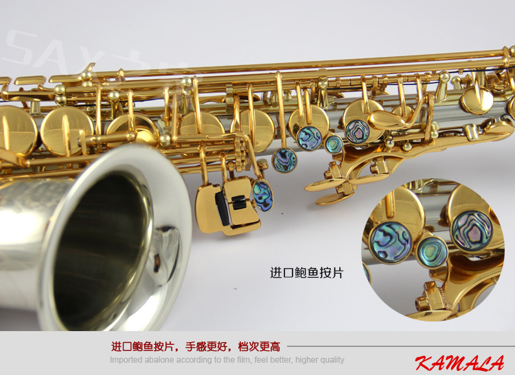 Saxophone saxophone nhạc cụ chính hãng thả e alto saxophone đồng trắng saxophone - Nhạc cụ phương Tây đàn harmonica