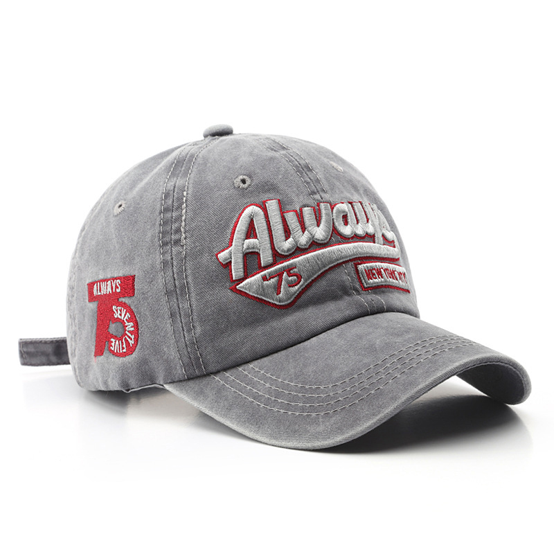 Spring and summer peaked caps shade men and women tide American letters do old casual baseball hats Japanese cotton letters wild