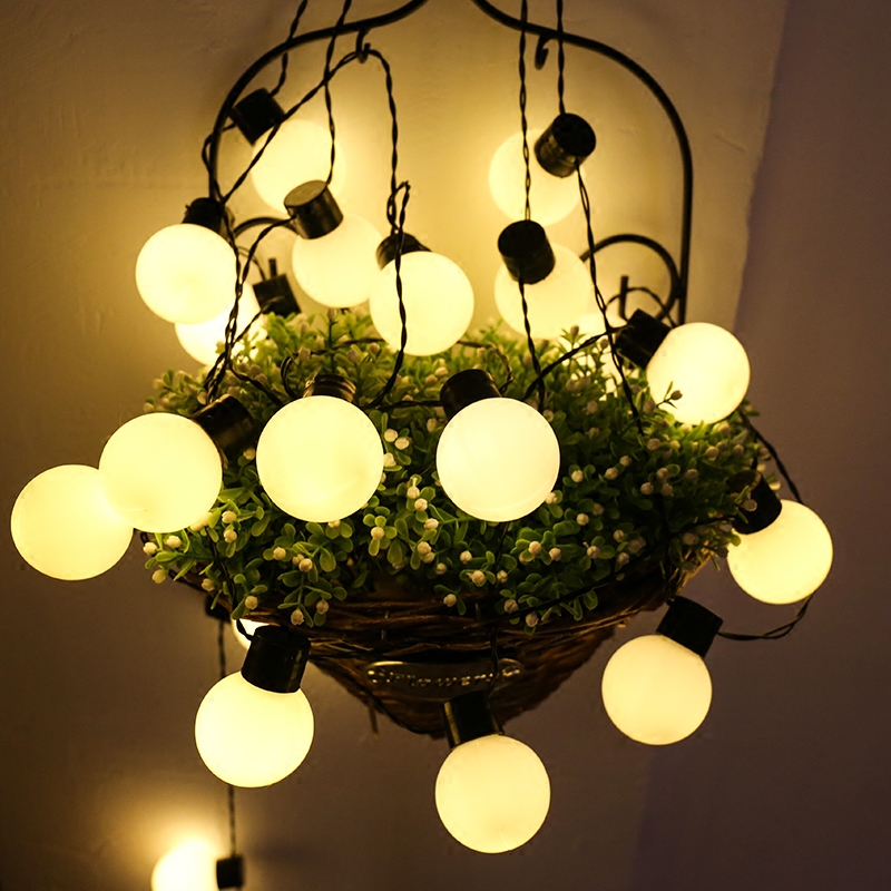 LED Round Lamp String Color Lights Bedroom Batteries Full of Star Net Red Light Bubble Outdoor Festive Wedding Photos of Festive Photos