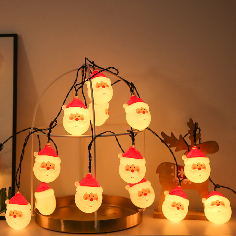 Spring Festival LED small lantern Christmas old man light string New Year light string diy snowman battery light star light decorative light
