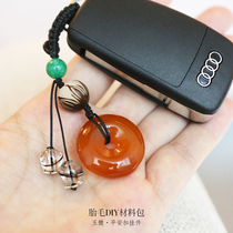 Homemade baby hair souvenir DIY car pendant fetal hair jewelry dad key chain evil evil spirit safe Full Moon gift