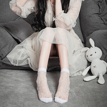 Transparent socks children Korean socks Cass breathable Polo Point Glass silk Crystal socks thin summer ins tide