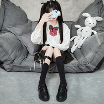 Calf socks clip leg ring jk socks Womens Mid-cylinder socks ins tide Joker Korean crit attack speed socks buckle over knee summer thin