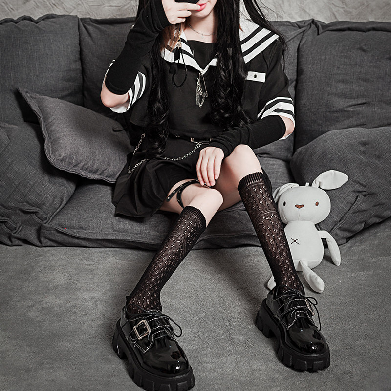 Hollow mesh sling fishnet socks jk stockings female ins tide sexy sexy Lolita calf attack speed socks