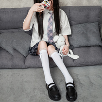 Half-tube socks women tide ins Japanese half socks women mid-tube jk uniform socks bow lace knee socks women thin models