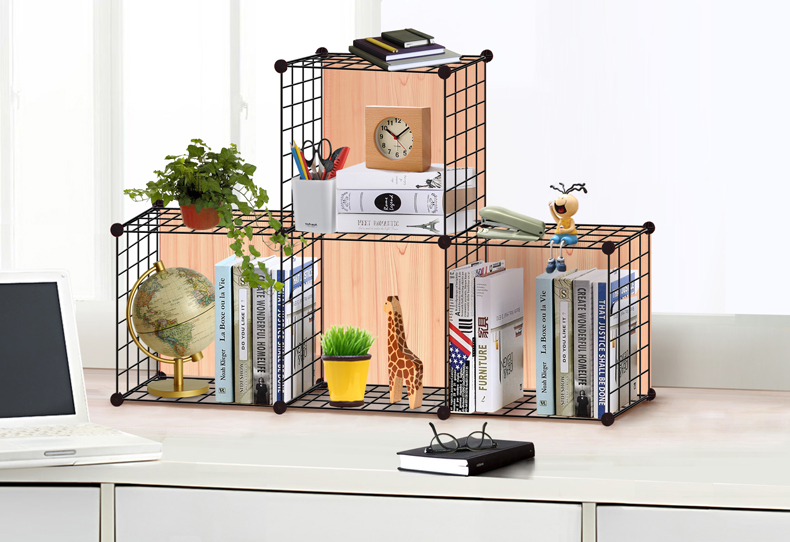 John kết hợp đơn giản máy tính để bàn nhỏ kệ sách gấp bàn học sinh hoàn thành giá lưu trữ - Kệ kệ trang trí đẹp