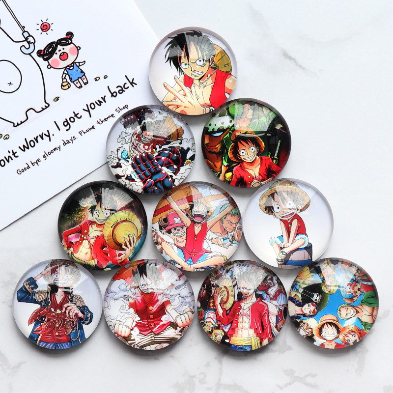 Cartoon animation modern simple crystal glass refrigerator stickers set of ten magnetic stickers Children's magnet DIY customization