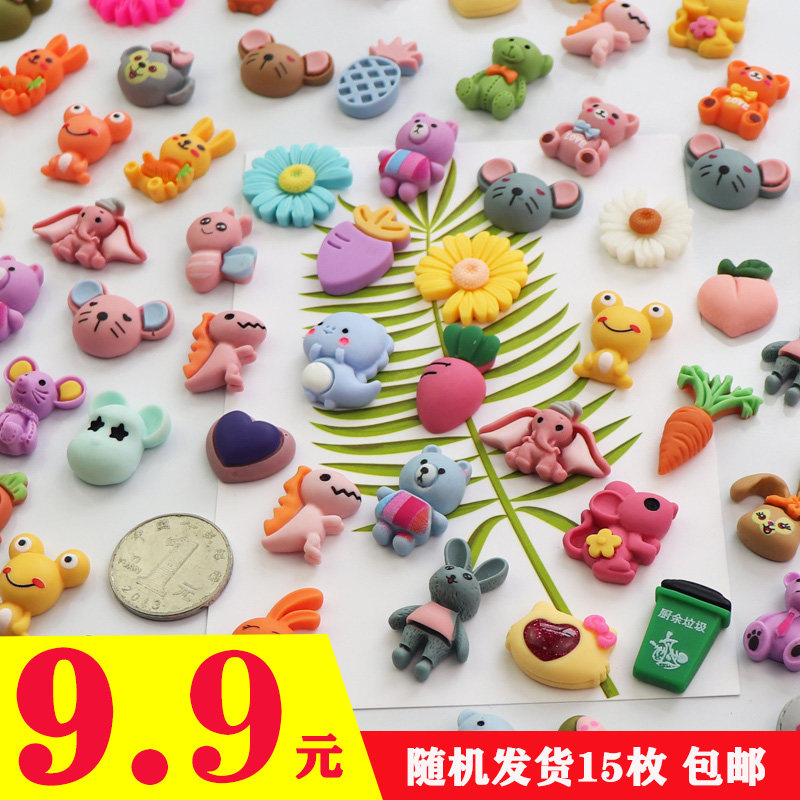 Creative personality 3D stereo mini cartoon resin refrigerator stickers magnet stickers cute magnets Korea Nordic set