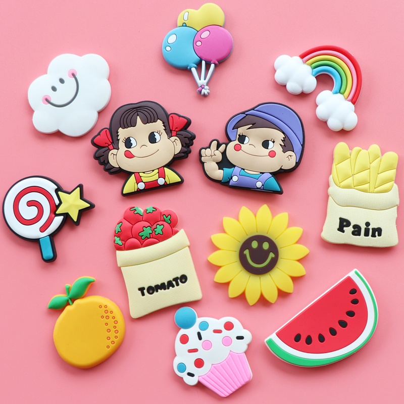 Creative cartoon cute soft glue refrigerator sticker 3d stereoscopic sticker tile magnet magnet magnet set of fruit