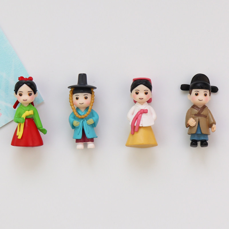 Cute Cartoon Korea Characters Mini Fridge Sticker Magnet Creative Personality Magnet Patch 3D Solid Magnet Paper Set