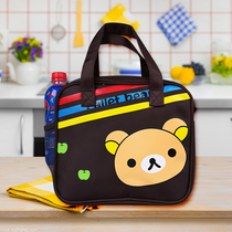 Childrens lunch box bag Primary school cute boy tableware storage bag Lunch bag large lunch bag waterproof oxford cloth