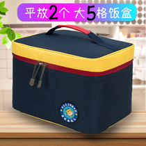 Bento bag portable work lunch with rice large capacity lunch box bag picnic insulation aluminum foil thickened fashion Japanese style