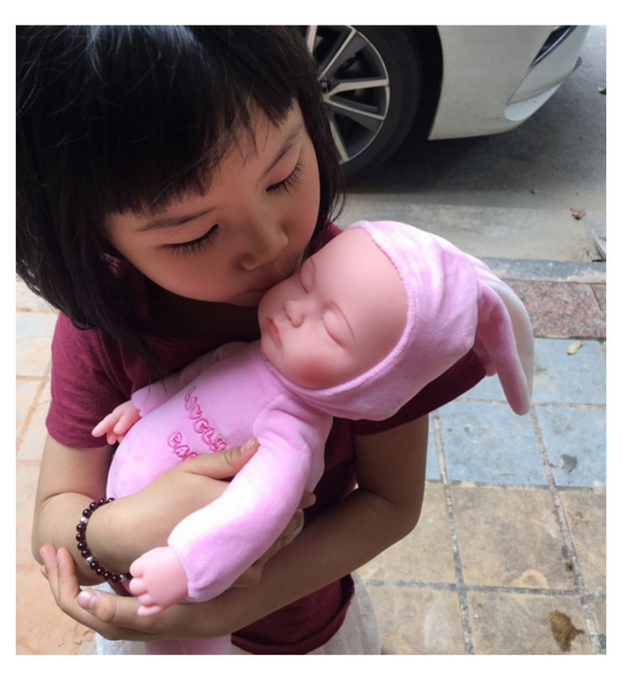 Bán chạy nhất mô phỏng mặt nhựa bé đi kèm búp bê nhạc ngủ xoa dịu búp bê dễ thương thỏ đồ chơi sang trọng - Đồ chơi mềm gấu bông hero team
