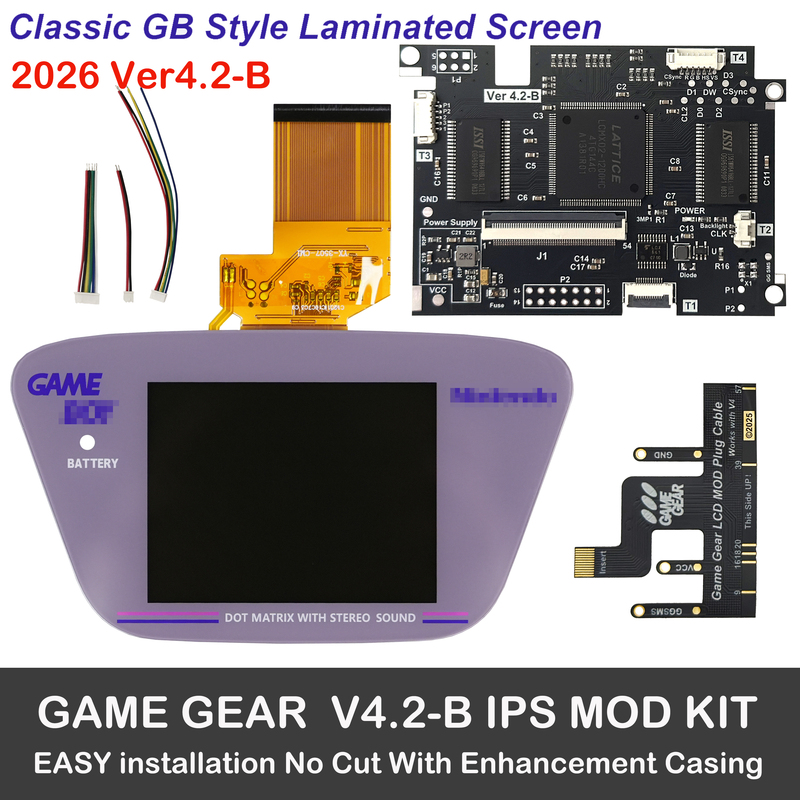 2026 Sega Game Gear Gg Fully Integrated Screen Kit V4.2B Low-Power Version Fully Integrated