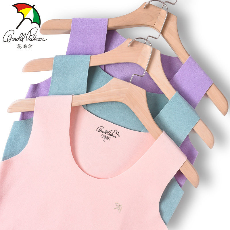 Flower Umbrella Warm Clothes Woman Vest Autumn Clothes Women Inside Wear Beating Bottom Blouses No Marks Wear and Warm Vest Autumn winter Anti-cold