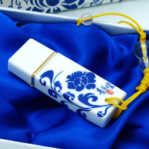8g flash drive ceramic blue and white gift U disk 8G high speed waterproof creative personality lettering custom logo
