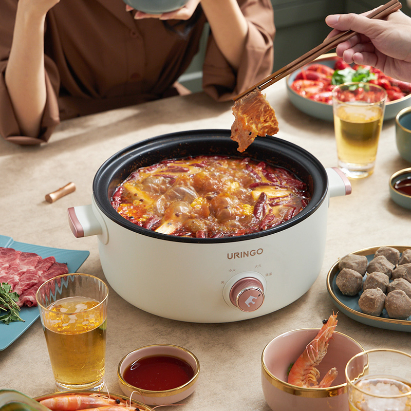 Seven Colorful Bites QUICK COOKING PAN MULTIFUNCTION DORMITORY MINI MINI SMALL ELECTRIC PAN INTEGRATED STUDENT HOME TWO-PIECE BUBBLE NOODLES