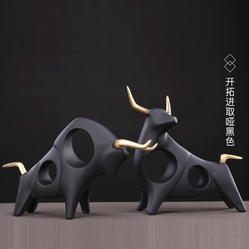 Creative cow cow ornaments Nordic home trinkets TV cabinet entrance office handicraft display