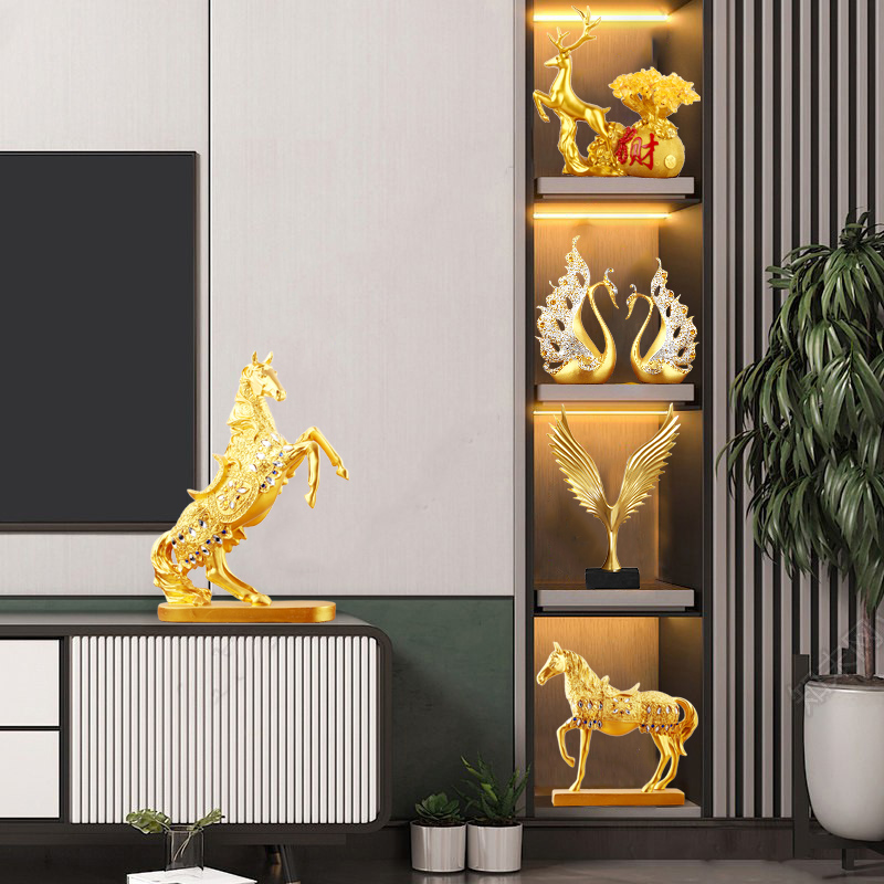 2023 new home living room wine cabinet TV cabinet decorations hem Guan Guan Tabletop Jo Relocation New Residence Light Luxury-Taobao