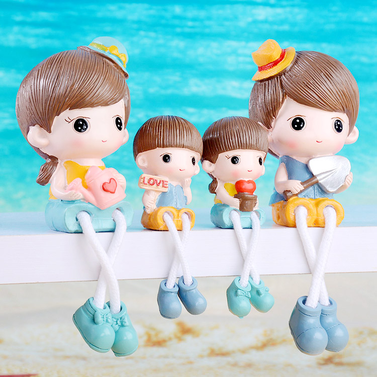 Trang trí nhà phòng khách đồ trang trí nhỏ thủ công mỹ nghệ dễ thương resin treo feet búp bê sáng tạo phòng ngủ phòng nội thất trang tri phong tro