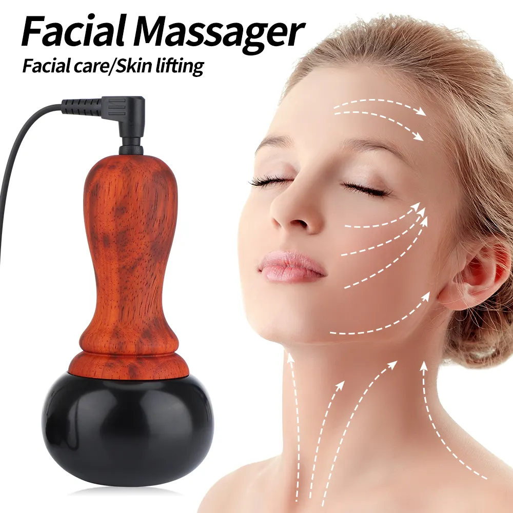 Spa Guasha Facial Tool Guasha Electric Massager With Stone