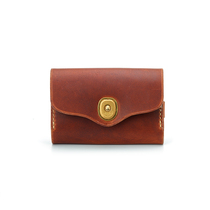 HK workshop Independent original Horween brass handmade cowhide retro multi-function hanging key bag