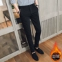 Mùa thu và mùa đông cộng với quần nhung nam xu hướng quần âu nam kinh doanh quần tây đen quần chân quần Quần nam mỏng quần lót nam