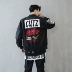 Áo khoác phi công dành cho nam Áo khoác lửng nam đường phố màu đỏ 嘻 jacket Áo khoác thủy triều Mỹ thương hiệu đồng phục nam mùa xuân và mùa thu áo bomber gucci Đồng phục bóng chày