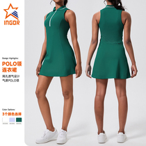 New Tennis Dress Womens Running Slim High Waist Outdoor Badminton Sports Skirt Golf Tennis Skirt Green