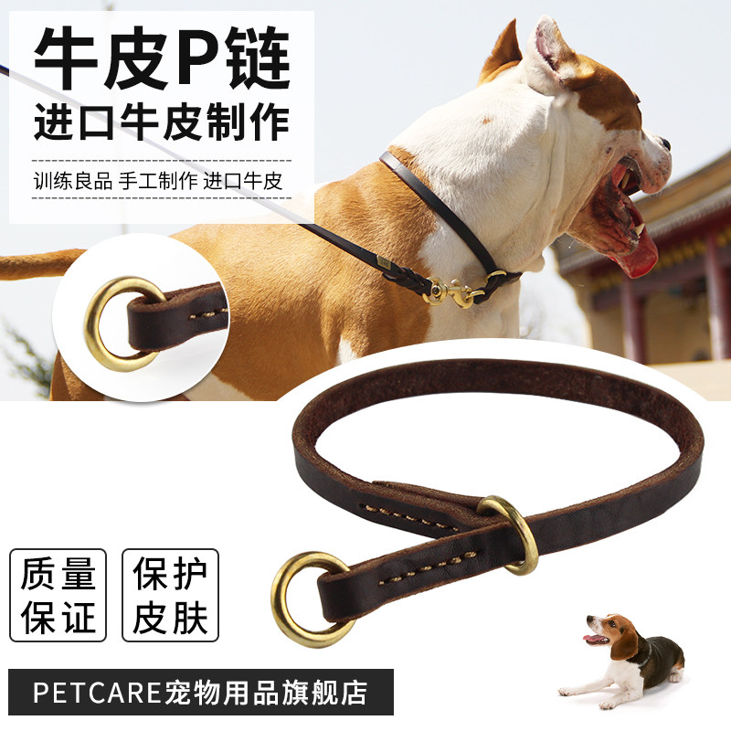 petcare pet neckline dog neckline pets P chain dog chain high quality copper head deli gold wool border