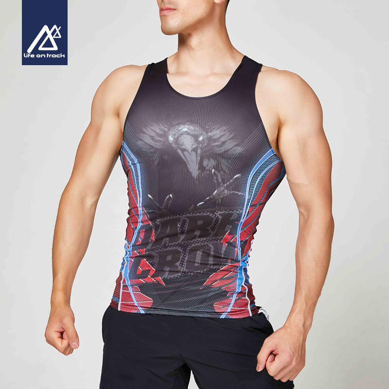 Speed Dry Fitness Vest Men Training Tight Sport Vest High Bounce Running Breathable Sleeveless Top Speed Dry T-shirt