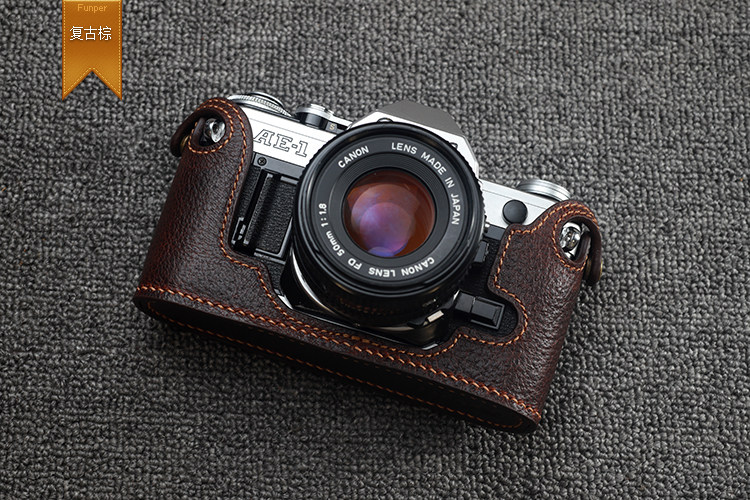 Handmade Genuine Leather Half Case Cover For Canon AE-1 AE-1P A-1