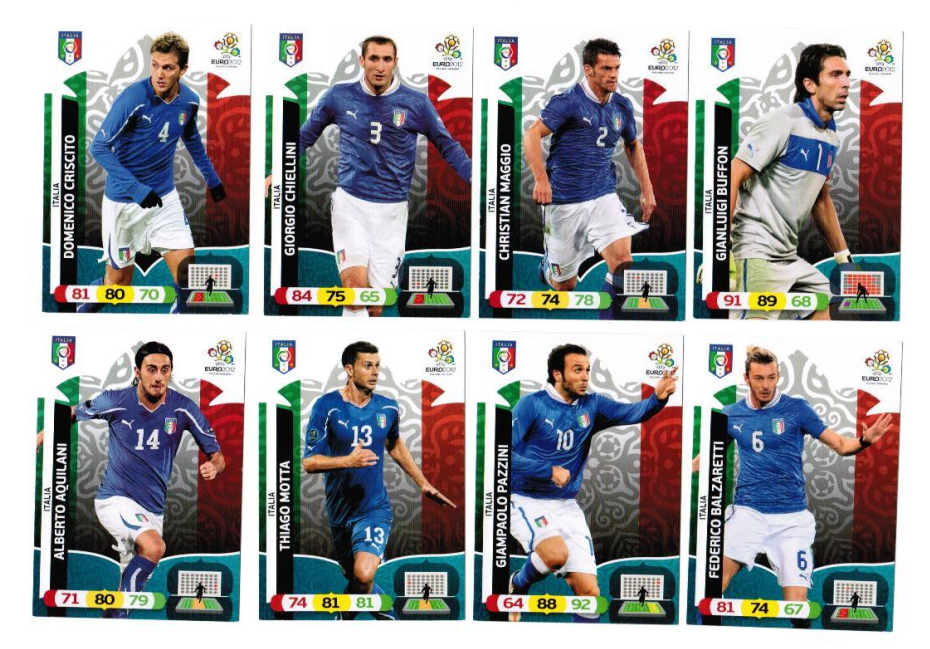 panini panini star card 2012 European Cup Italy Puka sleeve 14 Zhang all Buffon