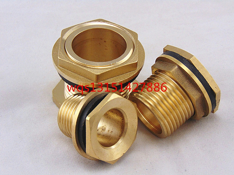 All copper water tank accessories plastic barrel connector stainless steel barrel connector 4 minutes 6 minutes 1 inch stainless steel water barrel connector