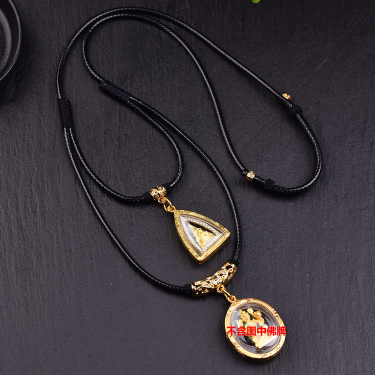 Thai Wax Leather Rope Thai Buddha Chain Adjustable Length Single Hanging Double Hanging Three Hanging Four Hanging Pendant Chain