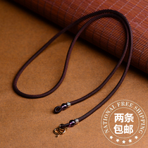 Thailand Buddha brand chain Buddha brand lanyard High-grade pendant rope Necklace rope Jade pendant rope can be customized fine 2mm