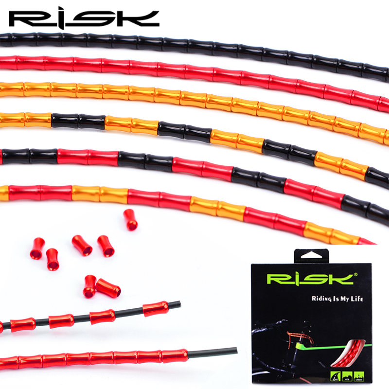 RISK bike bamboo line tube set mountain road car aluminum variable speed brake full oil fish bone line tube
