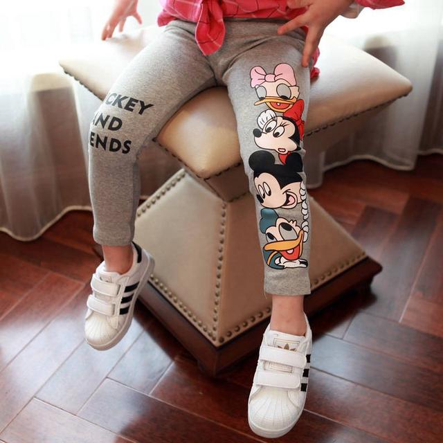 Children's clothing 2020 spring new Korean version girls cartoon printing slim pencil pants elastic trousers leggings