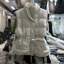 Down cotton vest Han beauty bf waist cotton coat vest shoulder short section 17@01 Korean version of autumn and winter coat female