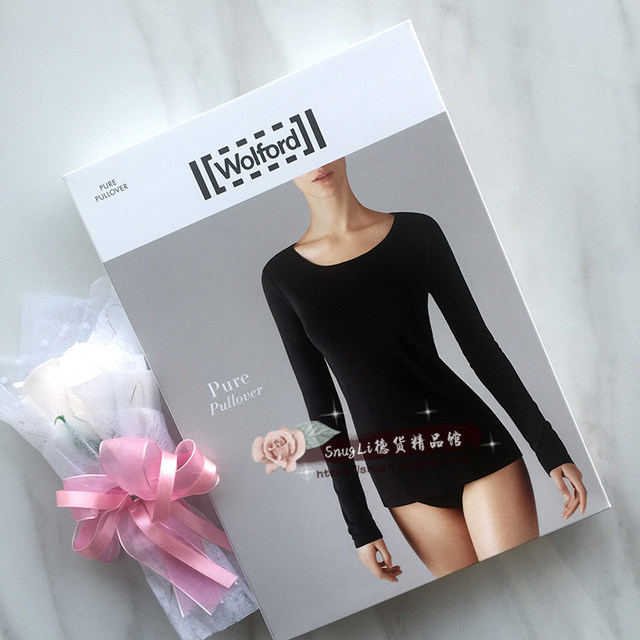 Clearance Sale Austrian Wolford Pure Modal Round Neck T-Shirt Slim Fit Long Sleeve Top 59782