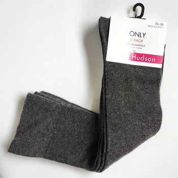 [2 Pairs] Hudson Socks Imported from German, Soft, Comfortable and Skin-Friendly, 75% Pure Cotton Mid-Calf Socks for Women