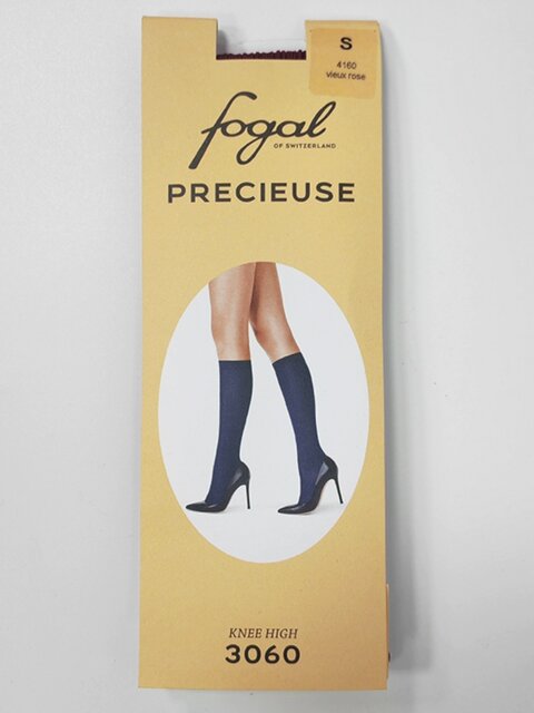 Swiss Imported Fogal Silk-Cotton Blend Comfortable Skin-Friendly Slimming Vertical Stripe Mid-Calf Women's Socks